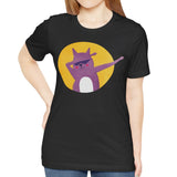 Stylish Cat Dabbing Graphic Print T-Shirt product