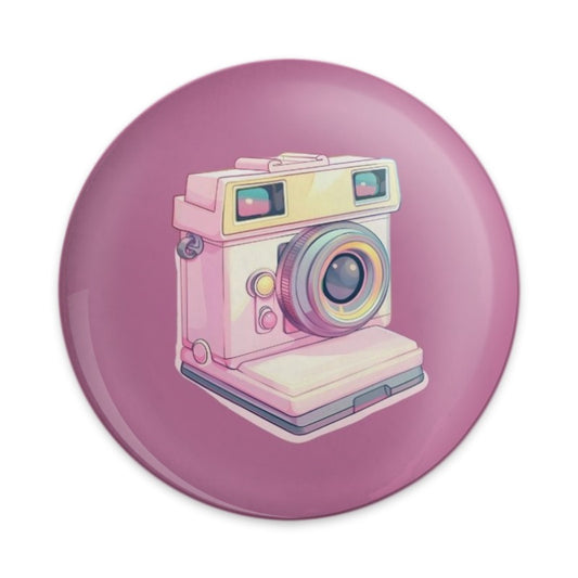 Cute Camera Pinback Button, Pastel Camera Button, Kawaii Camera Button, Photographer Gift, Vintage Camera Button, Camera Lover - Tawshia