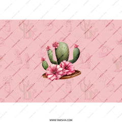 Cactus Flower Tumbler, Pink Floral Tumbler, Plant Lover Gift, Botanical Travel Mug, Desert Tumbler, Trendy Tumbler, Cactus Tumbler - Tawshia
