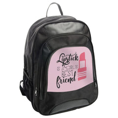Lipstick Best Friend BackPack, Girly BackPack, Beauty Lover Gift, Cosmetic Bag, Fashionable Backpack, Trendy School Bag, Pink Backpack - Tawshia