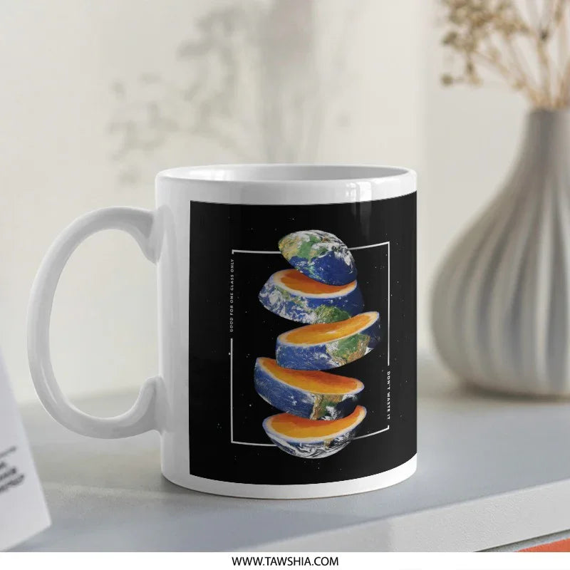Artistic Earth Layers Design Coffee Mug product