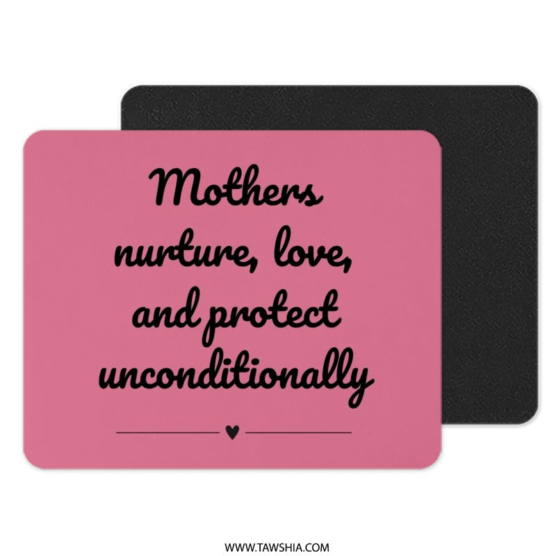 Mothers Love Mouse Pad, Pink Mousepad, Mother's Day Gift, Mothers Nurture, Mothers Day Present, Gift for Mom, Best Mom Mousepad - Tawshia