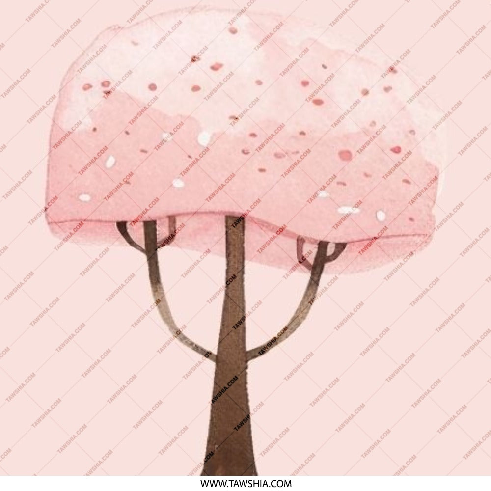 Pink Cherry Blossom Tree Pinback Button, Watercolor Floral Pin, Cute Tree Button Badge, Nature Lover Gift, Botanical Accessory - Tawshia