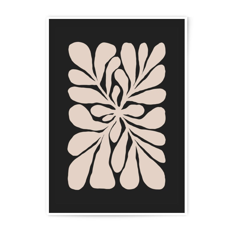 Abstract Floral Photographic Print, Beige Leaves Art, Modern Botanical Print, Minimalist Home Decor, Wall Art Print - Tawshia