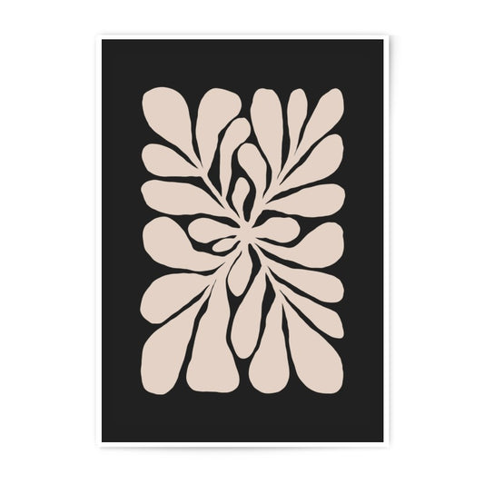 Abstract Floral Photographic Print, Beige Leaves Art, Modern Botanical Print, Minimalist Home Decor, Wall Art Print - Tawshia