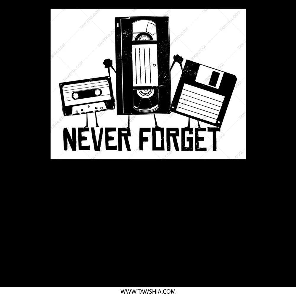 Never Forget Retro Technology Illustration product type