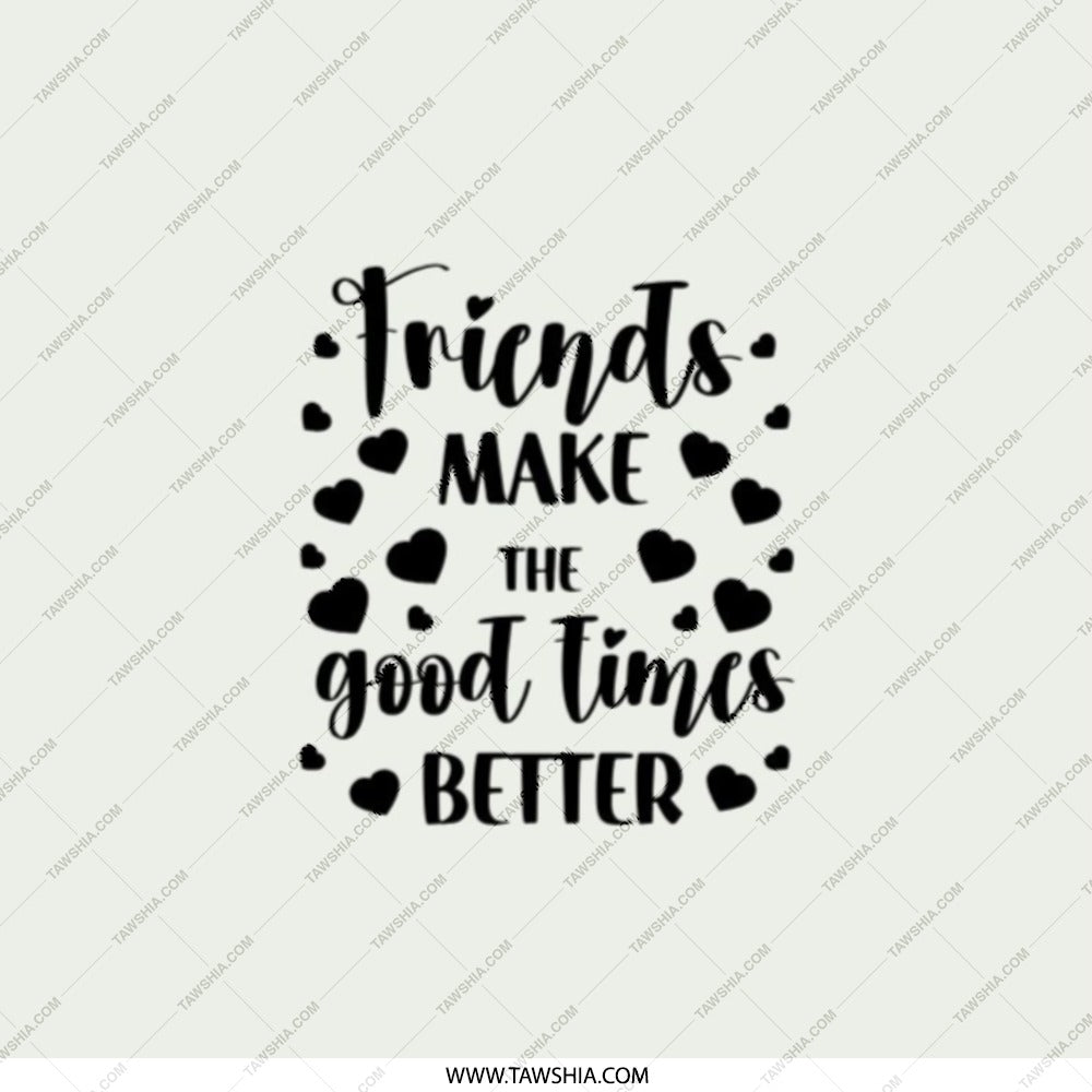 Friends Pocket Mirror, Friends Make Good Times Better Mirror, Friendship Gift, Best Friend Gift, Compact Mirror - Tawshia