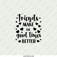 Friends Pocket Mirror, Friends Make Good Times Better Mirror, Friendship Gift, Best Friend Gift, Compact Mirror - Tawshia