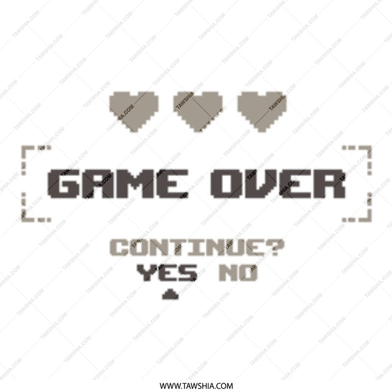 Retro Gaming Themed Game Over Artwork product