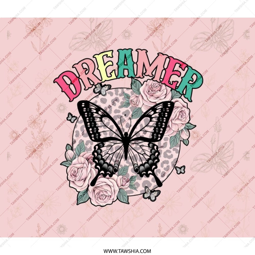 Dreamer Butterfly Backpack, Pastel Floral Backpack, Pink Backpack, Trendy Backpack, Butterfly Lover Gift, Animal Print Backpack - Tawshia