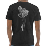Astronaut Holding Space Balloons Art Graphic T-Shirt