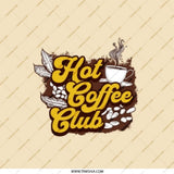 Hot Coffee Club Pocket Mirror, Cafe Lover Gift, Coffee Addict Present, Cute Handbag Mirror, Makeup Mirror, Trendy Pocket Mirror - Tawshia