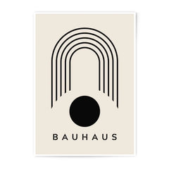 Bauhaus Photographic Print, Modern Art Print, Abstract Wall Art, Minimalist Decor, Black and Beige, Geometric Print - Tawshia