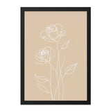 Rose Line Art, Floral Wall Art, Minimalist Print, Botanical Drawing, Elegant Home Decor, Modern Wall Hanging, Flower Artwork - Tawshia