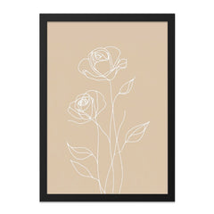 Rose Line Art, Floral Wall Art, Minimalist Print, Botanical Drawing, Elegant Home Decor, Modern Wall Hanging, Flower Artwork - Tawshia