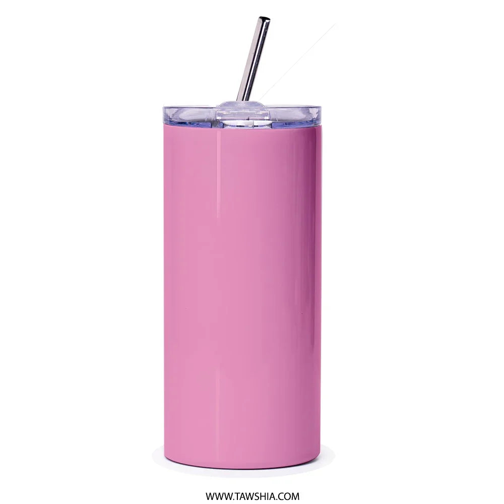 Sleek Insulated Pink Travel Tumbler with Straw product type