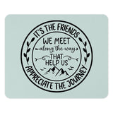 Friends Journey Mouse Pad, Friendship Quote Gift, Appreciate Friends, Mountain Scene, Desk Decor, Motivational Mousepad - Tawshia