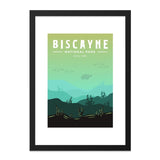 Biscayne National Park Wall Art, Minimalist Travel Poster, Florida Decor, Sea Turtle Print, Coastal Home Decor, Adventure Wall Art - Tawshia