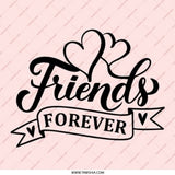 Friends Forever Pinback Button, Best Friend Gift, Friendship Button, Cute Friend Present, Heart Design Pinback Button - Tawshia