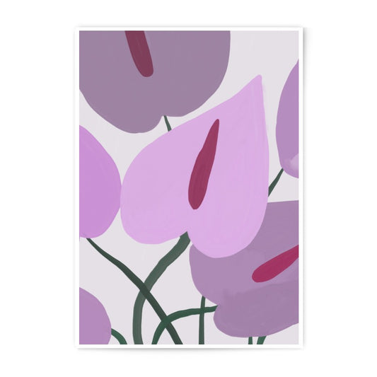 Anthurium Photographic Print, Floral Art, Botanical Wall Decor, Modern Home Decor, Abstract Flower Print - Tawshia