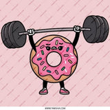 Funny Donut Gym Pinback Button, Cute Weightlifting Doughnut Badge, Fitness Humor Button, Gift For Gym Goers, Baker Gift, Foodie Button - Tawshia