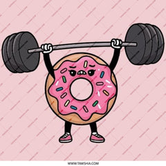 Funny Donut Gym Pinback Button, Cute Weightlifting Doughnut Badge, Fitness Humor Button, Gift For Gym Goers, Baker Gift, Foodie Button - Tawshia