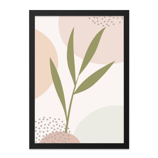 Minimalist Plant Wall Art, Abstract Botanical Print, Modern Home Decor, Neutral Color Art Print, Simple Leaf Art, Nature Inspired Art - Tawshia