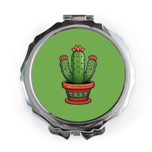 Cactus Pocket Mirror, Succulent Handbag Mirror, Cute Plant Lover Gift, Travel Mirror, Makeup Mirror, Portable Mirror, Gift for Her - Tawshia