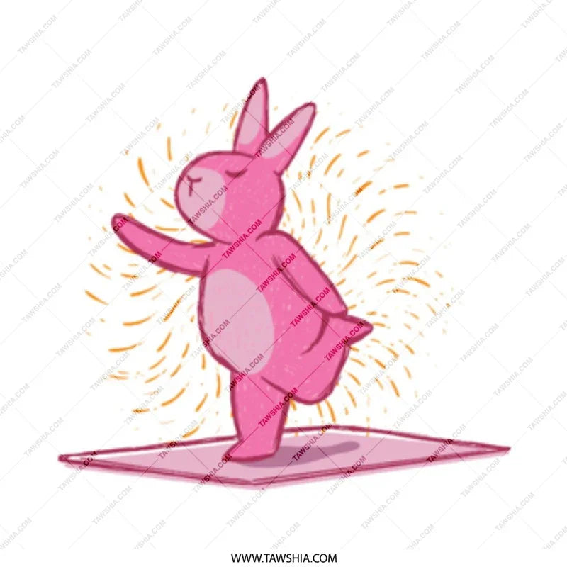 Pink Rabbit with Magic Sparks Design product type