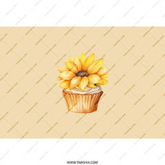 Sunflower Cupcake Tumbler, Floral Tumbler, Summer Tumbler, Gift for Her, Cute Tumbler, Flower Tumbler, Cupcake Tumbler - Tawshia