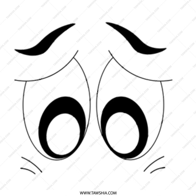Cartoon Eyes Mug, Funny Face Mug, Animated Style Mug, Expression Mug, Coffee Mug, Cute Mug, Gift Idea, Tea Mug, Unique Mug, Black and White - Tawshia