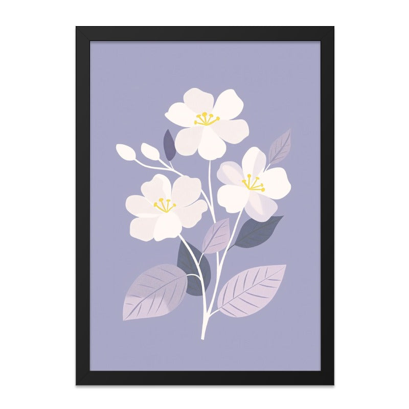 White Flower Art, Floral Wall Decor, Botanical Print, Pastel Wall Art, Modern Flower Art, Home Decor, Gift Idea (139 characters) - Tawshia
