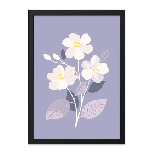 White Flower Art, Floral Wall Decor, Botanical Print, Pastel Wall Art, Modern Flower Art, Home Decor, Gift Idea (139 characters) - Tawshia
