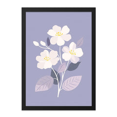 White Flower Art, Floral Wall Decor, Botanical Print, Pastel Wall Art, Modern Flower Art, Home Decor, Gift Idea (139 characters) - Tawshia