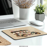 Vintage Bus Mouse Pad, Retro Vehicle Design, Patchwork Car Art, Unique Desk Accessory, Travel Theme Mouse Pad - Tawshia