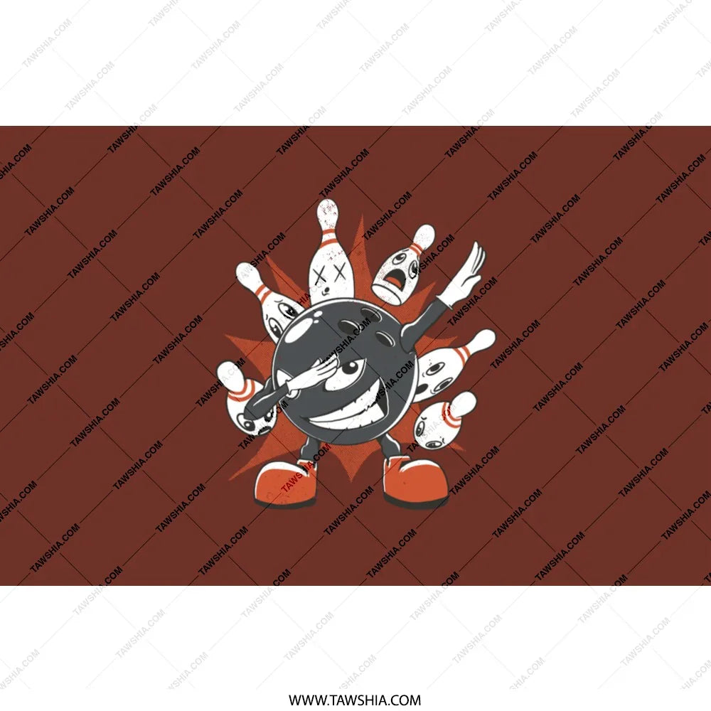 Fun Bowling Character and Pins Design product