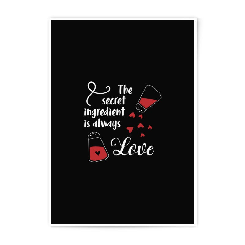 Secret Ingredient Photographic Prints, Kitchen Decor, Love Print, Foodie Art, Cute Wall Art, Culinary Art Prints, Home Decor, Wall Art - Tawshia