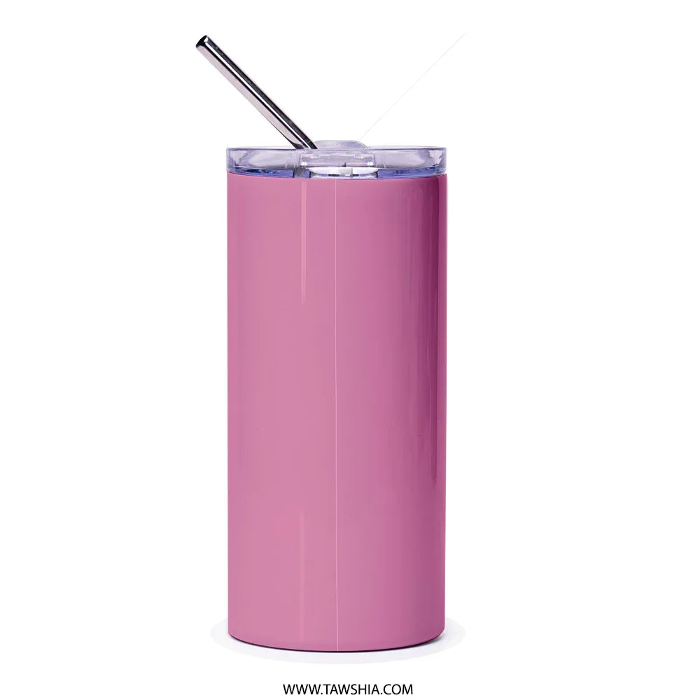 Stylish Pink Insulated Tumbler with Straw Product