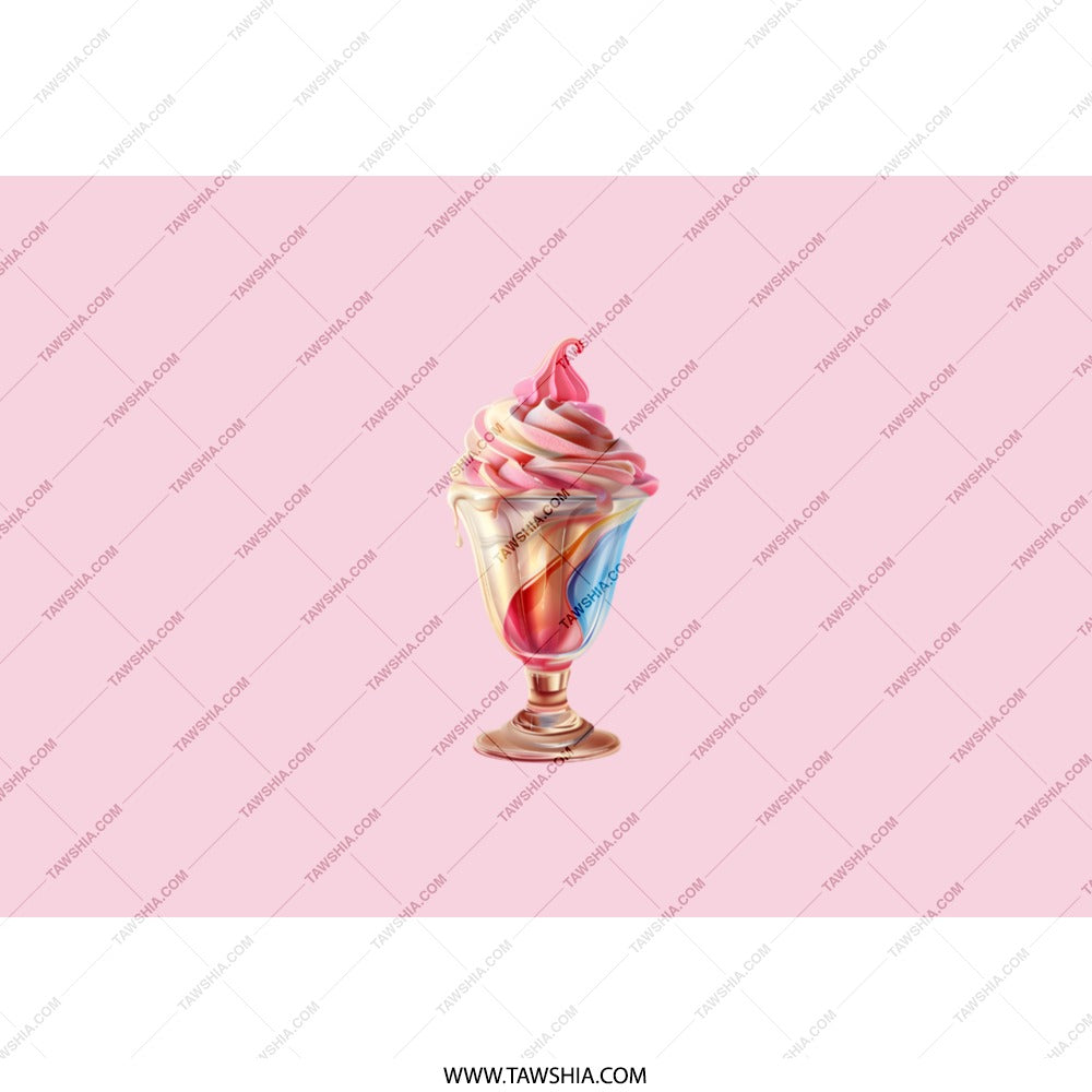 Ice Cream Sundae Tumbler, Dessert Tumbler, Foodie Gift, Sweet Treat Tumbler, Colorful Drinkware, Ice Cream Lover Gift, Unique Tumbler Design - Tawshia