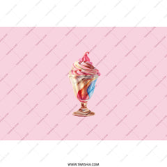 Ice Cream Sundae Tumbler, Dessert Tumbler, Foodie Gift, Sweet Treat Tumbler, Colorful Drinkware, Ice Cream Lover Gift, Unique Tumbler Design - Tawshia