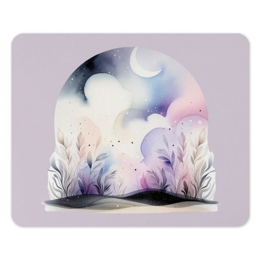 Watercolor Moon MousePad, Celestial Desk Mat, Pastel Sky Mouse Pad, Dreamy Office Decor, Cute Computer Accessories, Galaxy MousePad - Tawshia