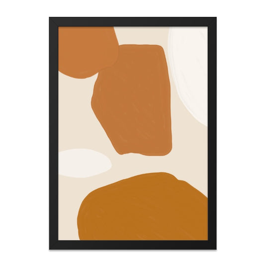 Abstract Shapes Wall Art, Modern Art Print, Brown Beige Wall Decor, Minimalist Art, Home Decor, Office Art, Contemporary Wall Art - Tawshia