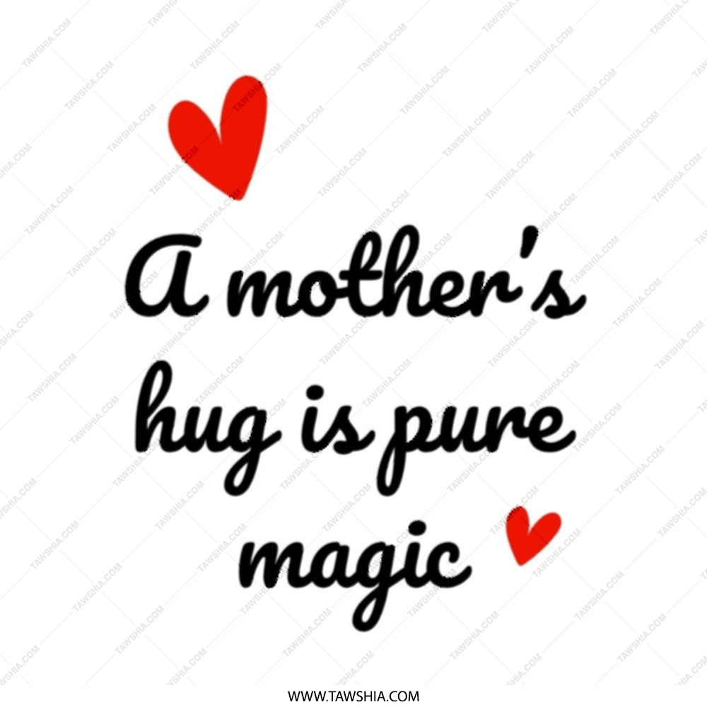 Mothers Hug Tote Bag, Pure Magic Text Design, Mom Gift, Mothers Day Present, Gift for Mother, Everyday Bag, Shopping Bag - Tawshia