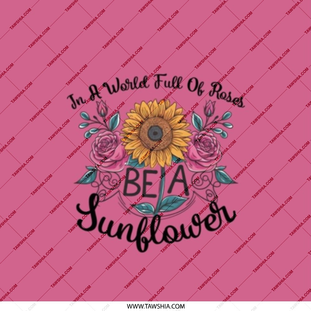 Sunflower Pocket Mirror, Inspirational Gift, Be a Sunflower, Floral Pocket Mirror, Positive Vibes, Unique Pocket Mirror, Rose Art - Tawshia