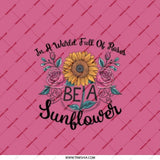 Sunflower Pocket Mirror, Inspirational Gift, Be a Sunflower, Floral Pocket Mirror, Positive Vibes, Unique Pocket Mirror, Rose Art - Tawshia