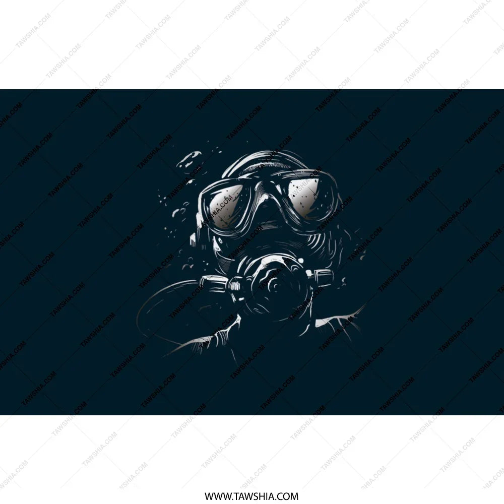 Diver With Goggles Stylish Artistic Design product