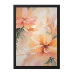 Floral Wall Art, Peach Blossom Decor, Modern Flower Painting, Elegant Home Decor, Botanical Print, Trending Now - Tawshia