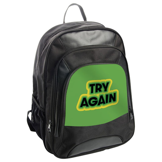 Try Again Backpack, Motivational School Bag, Inspirational Backpack for Students, Encouragement Gift, Laptop Backpack for Men and Women - Tawshia
