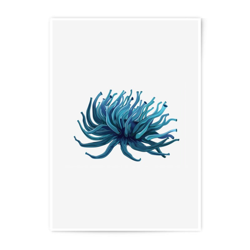 Blue Anemone Photographic Print, Floral Wall Art, Unique Botanical Decor, Modern Home Decor, Nature Photography - Tawshia