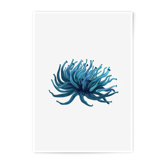 Blue Anemone Photographic Print, Floral Wall Art, Unique Botanical Decor, Modern Home Decor, Nature Photography - Tawshia
